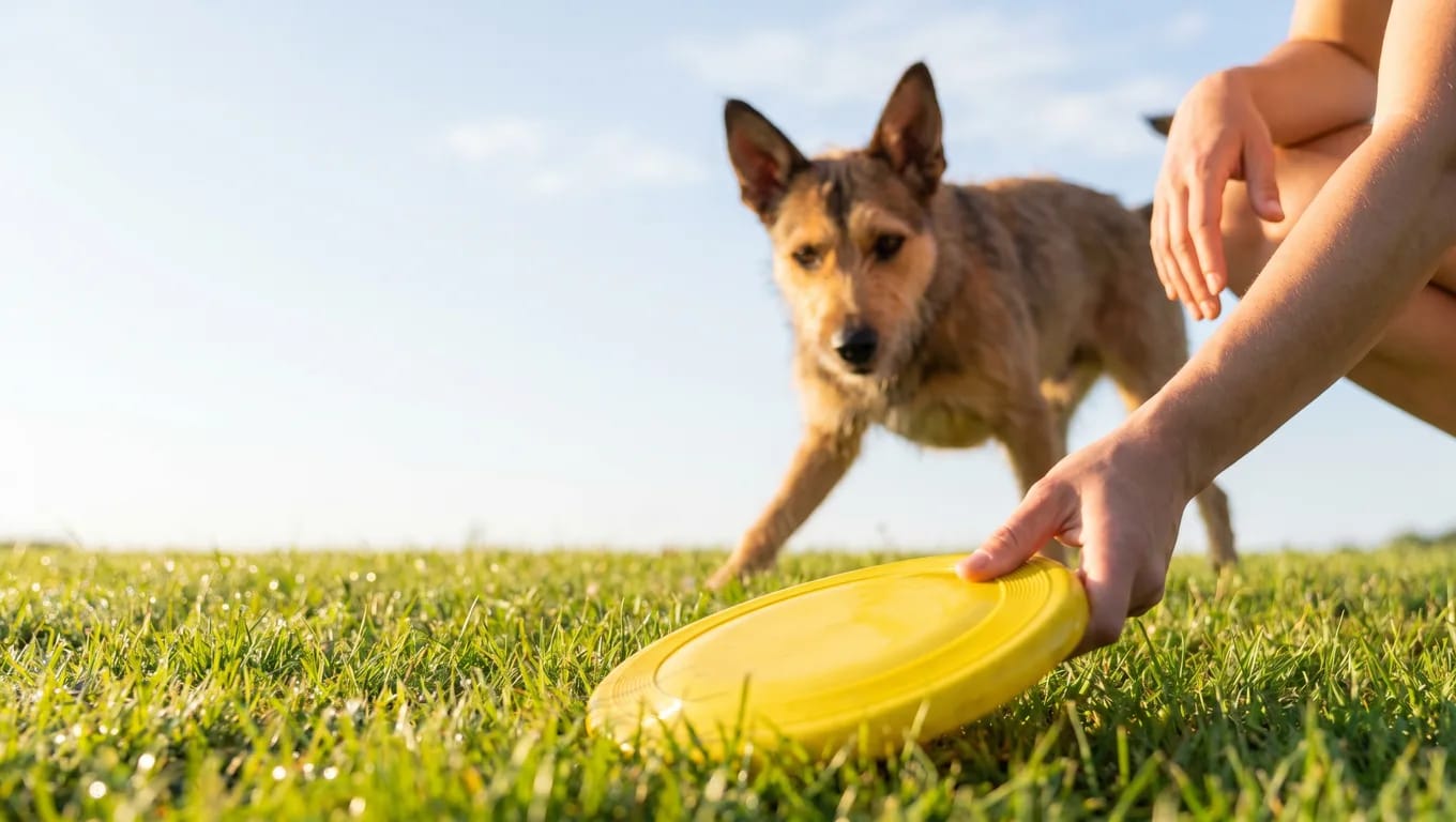 Lär din hund att fånga frisbee