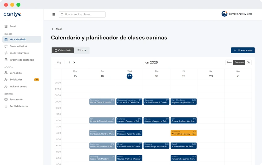 Class calendar