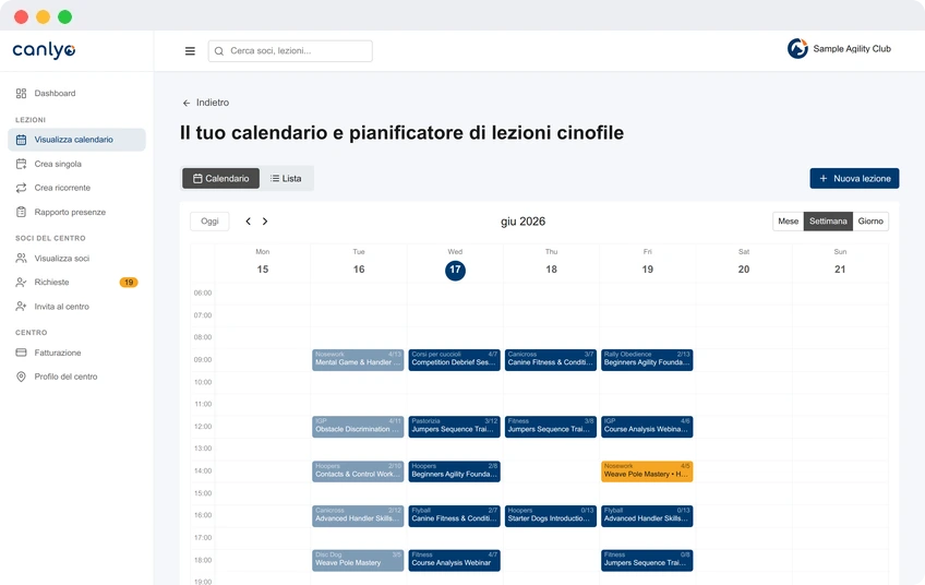 Class calendar