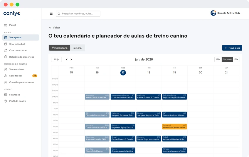 Class calendar