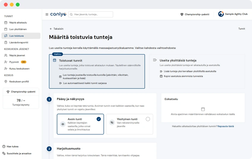 Pienryhmien aikataulutus