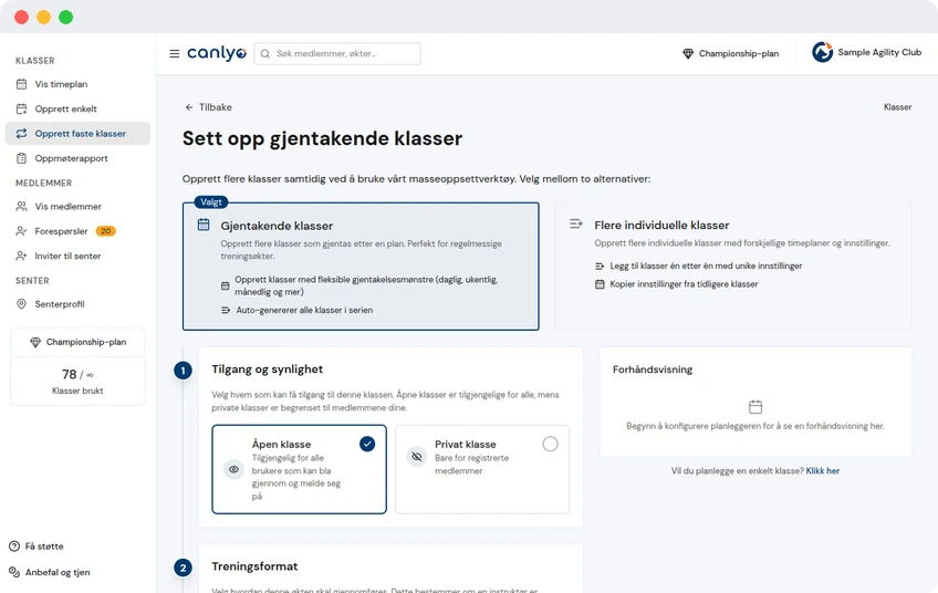 Planlegging av IGP-økter