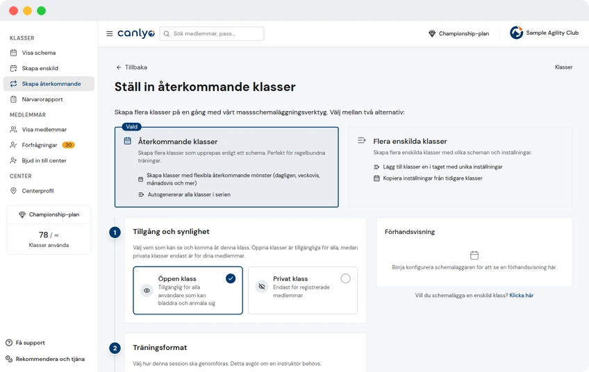 Schemaläggning av pass